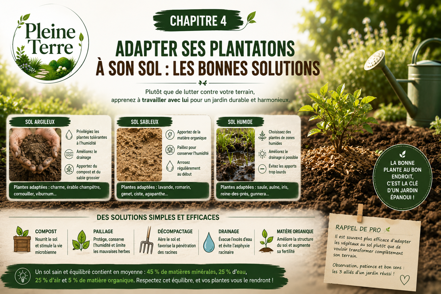 Adapter ses plantations à son sol