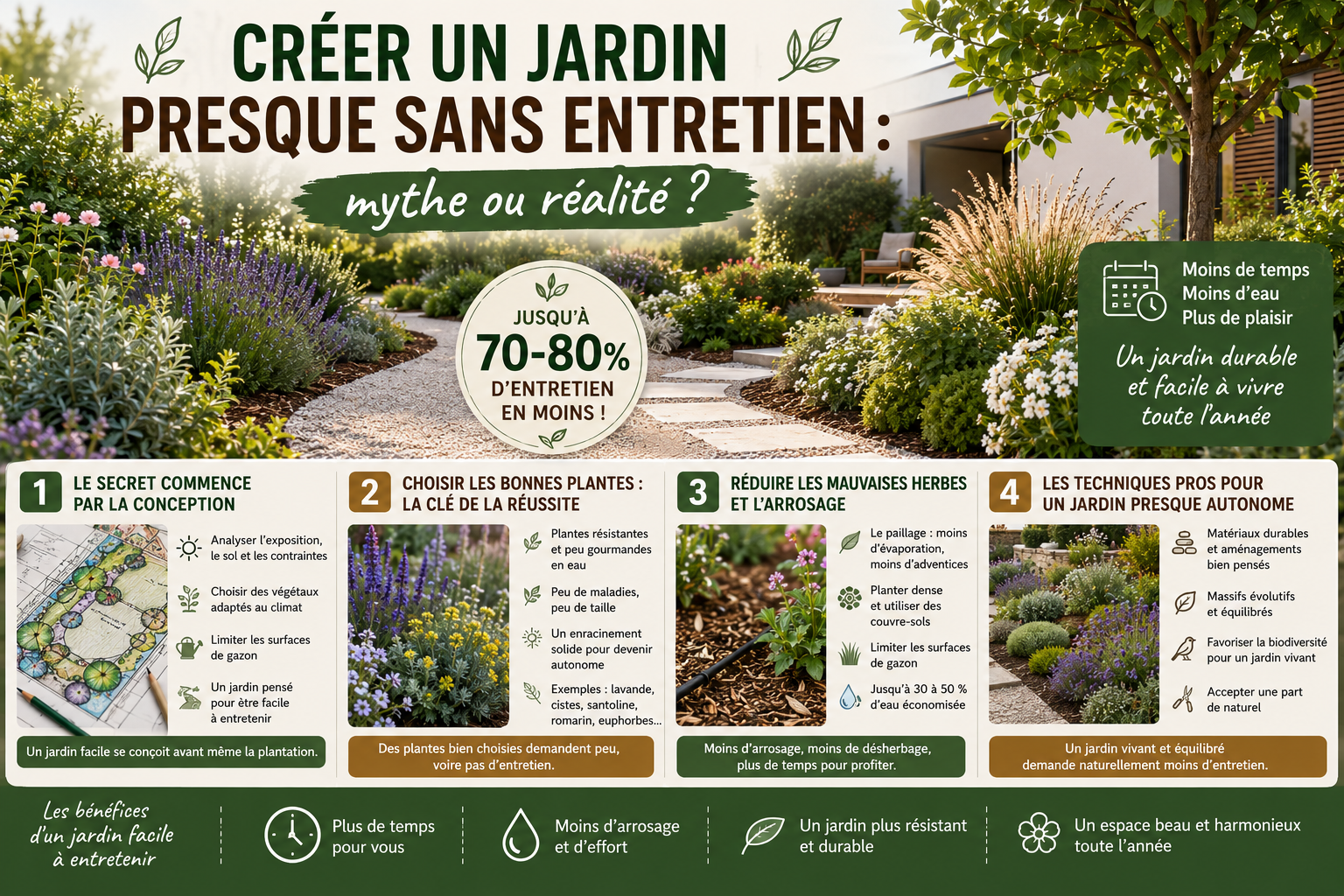 Créer un jardin facile à entretenir