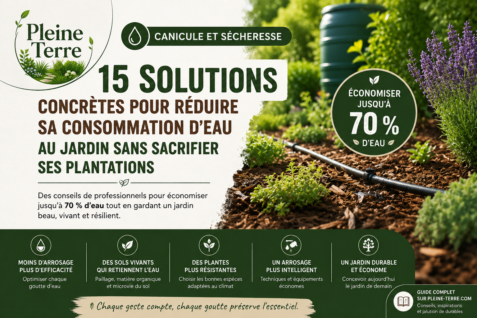 Solutions pour économiser l'eau jardin