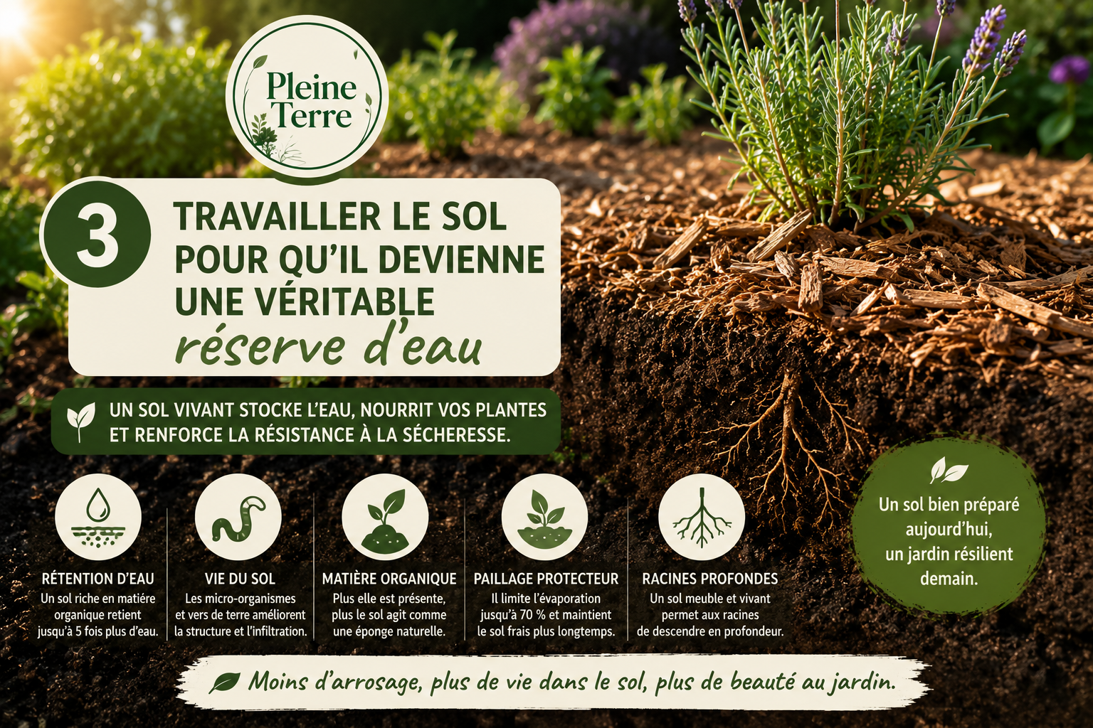 Travailler le sol pour un jardin résilient