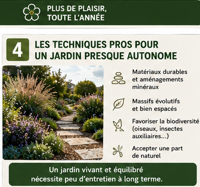 Les techniques professionnelles pour un jardin presque autonome