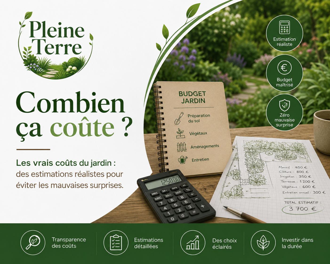 Budget jardin estimation réaliste