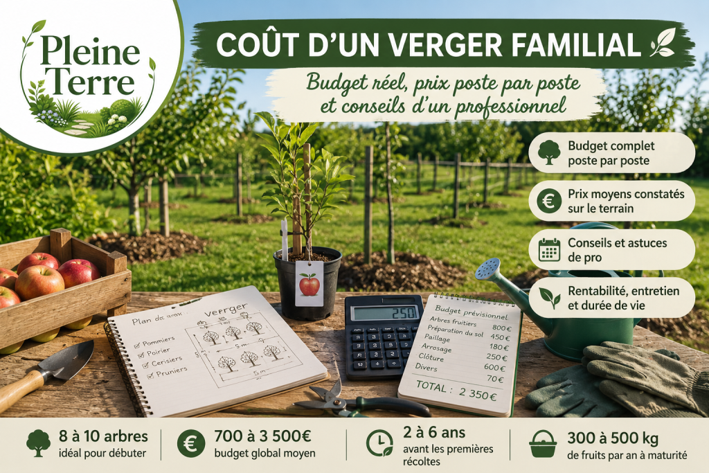 Coût d'un verger familial prévisionnel