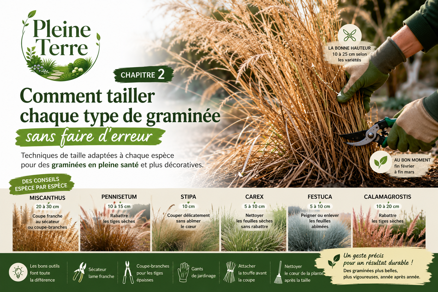Guide de taille des graminées