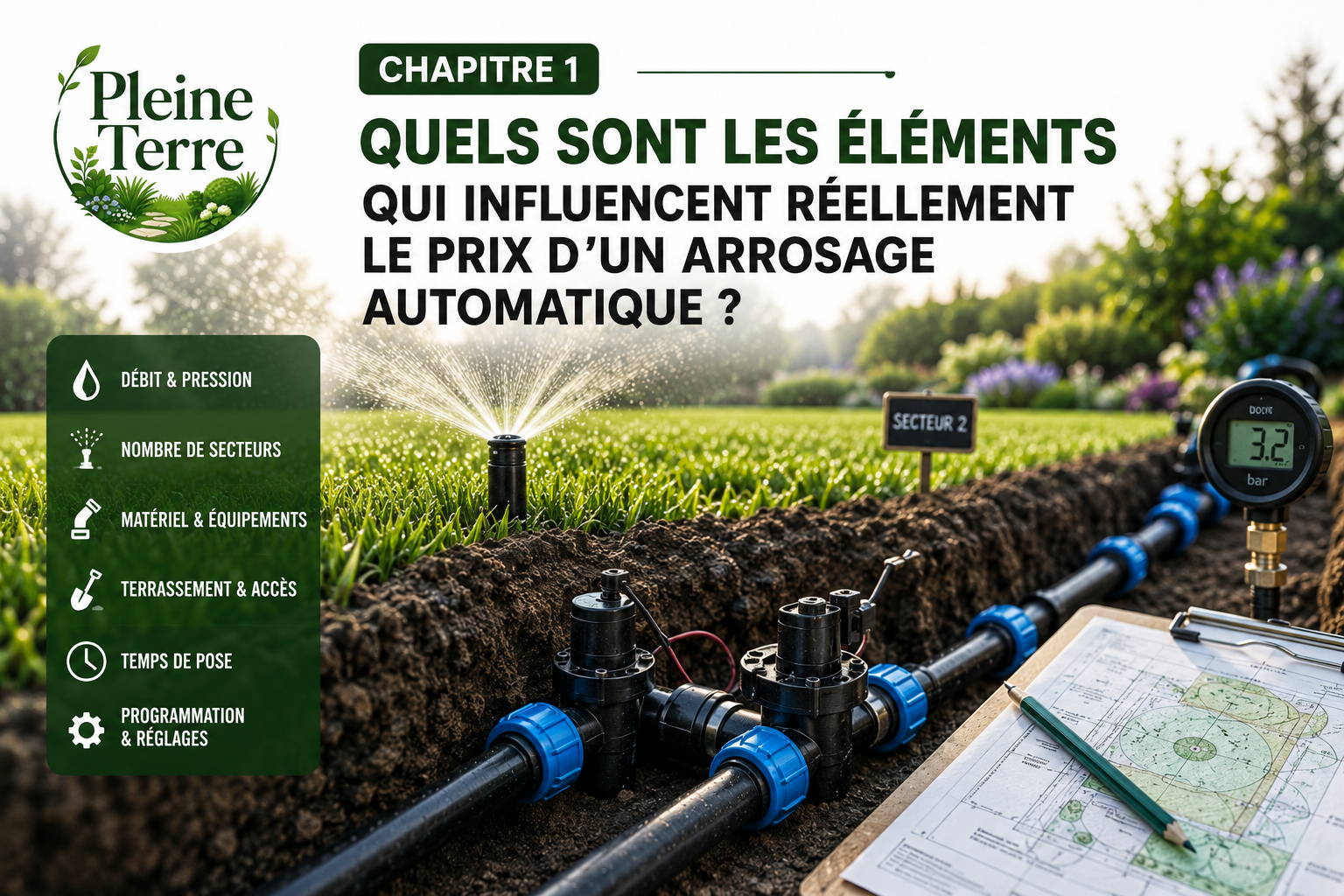 Guide d'irrigation automatique en jardin