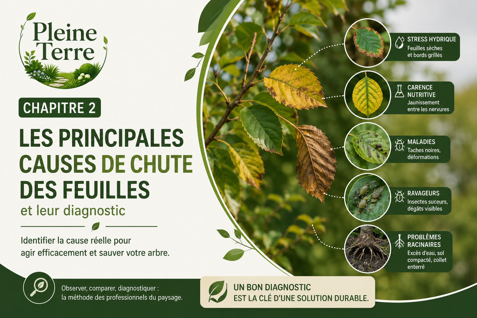 Guide du diagnostic des feuilles mortes