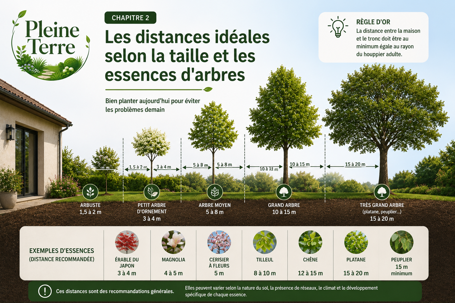 Les distances idéales pour planter