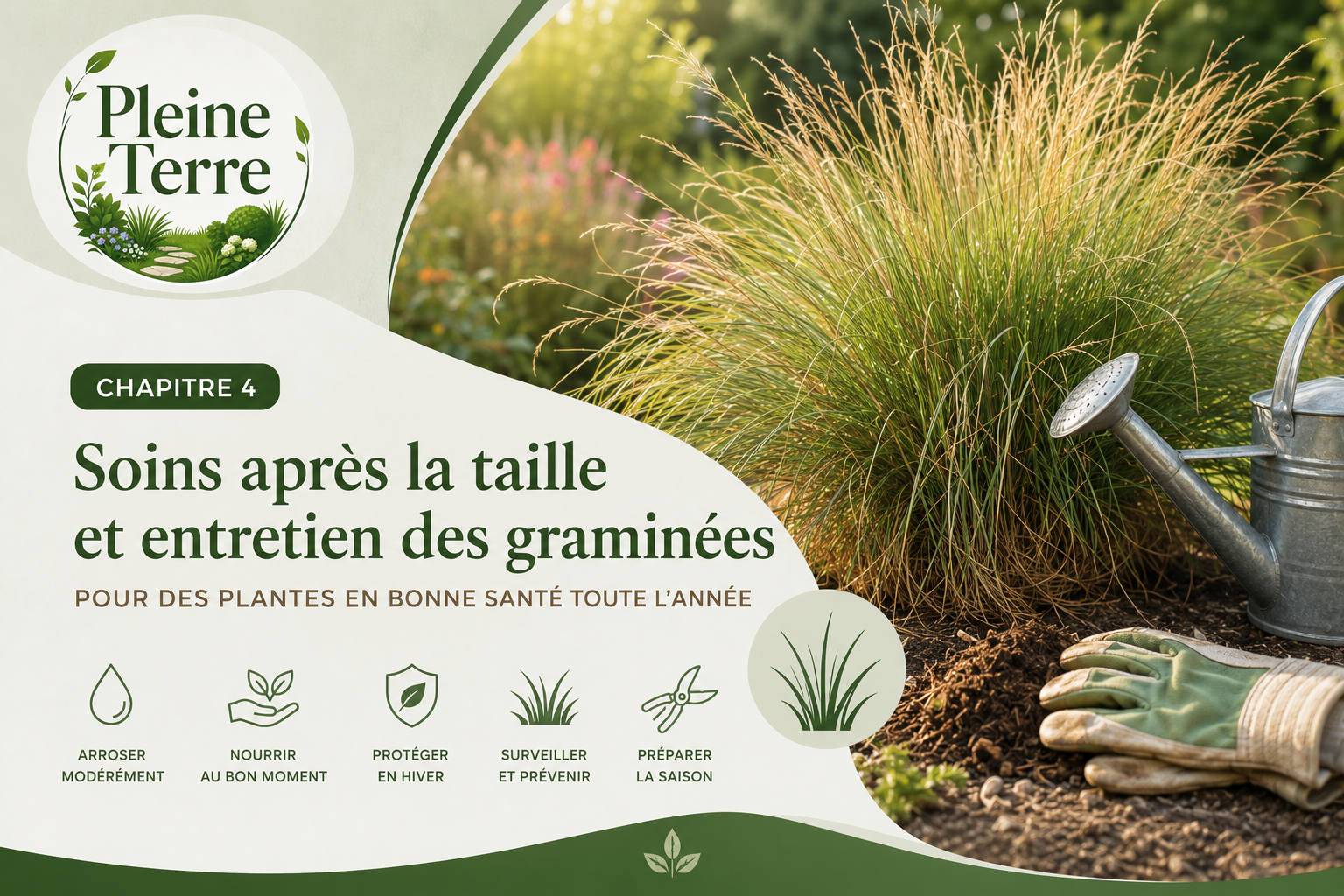 Soins et entretien des graminées