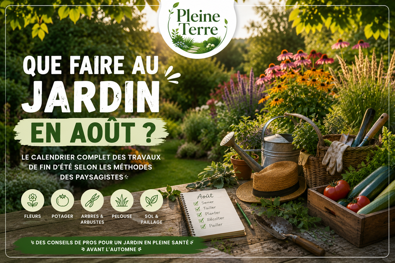 Travaux de jardinage en août