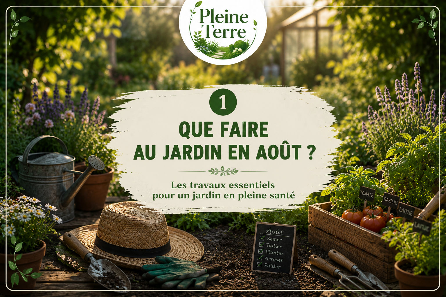 Travaux essentiels au jardin en août