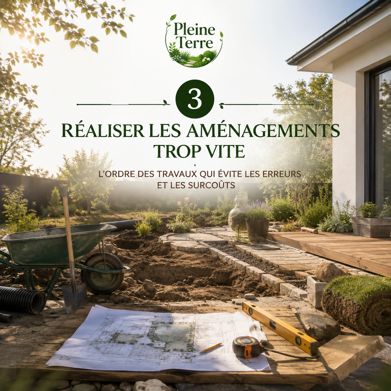 Aménagement paysager l’ordre des travaux