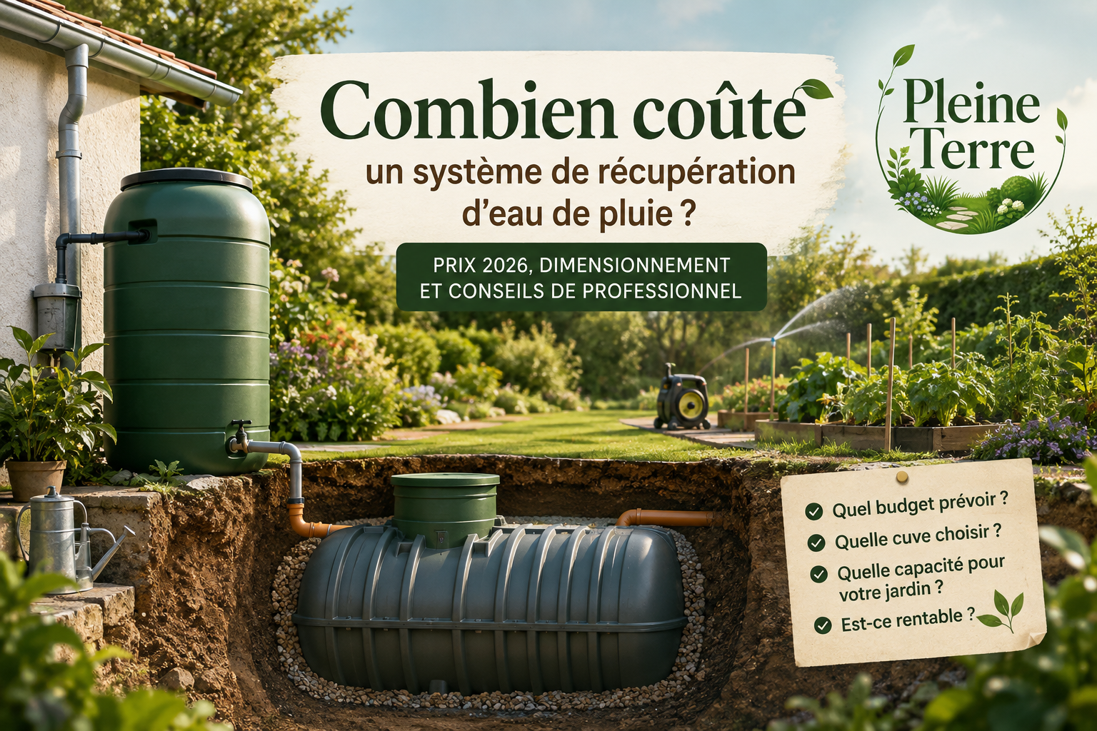 Combien coûte la récupération d’eau de pluie