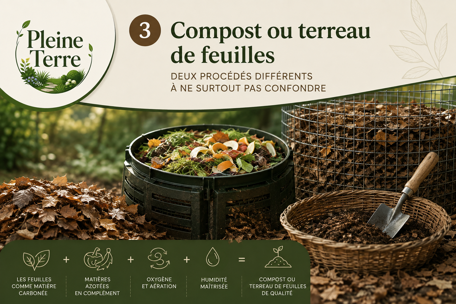 Compost ou terreau de feuilles