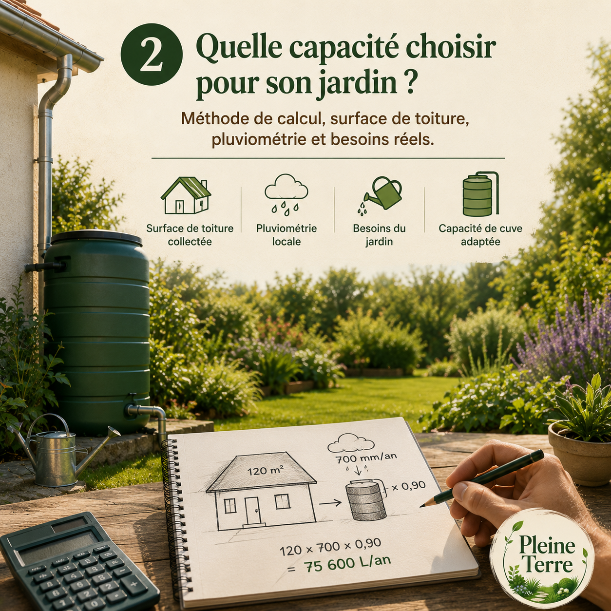 Dimensionner une cuve selon son jardin