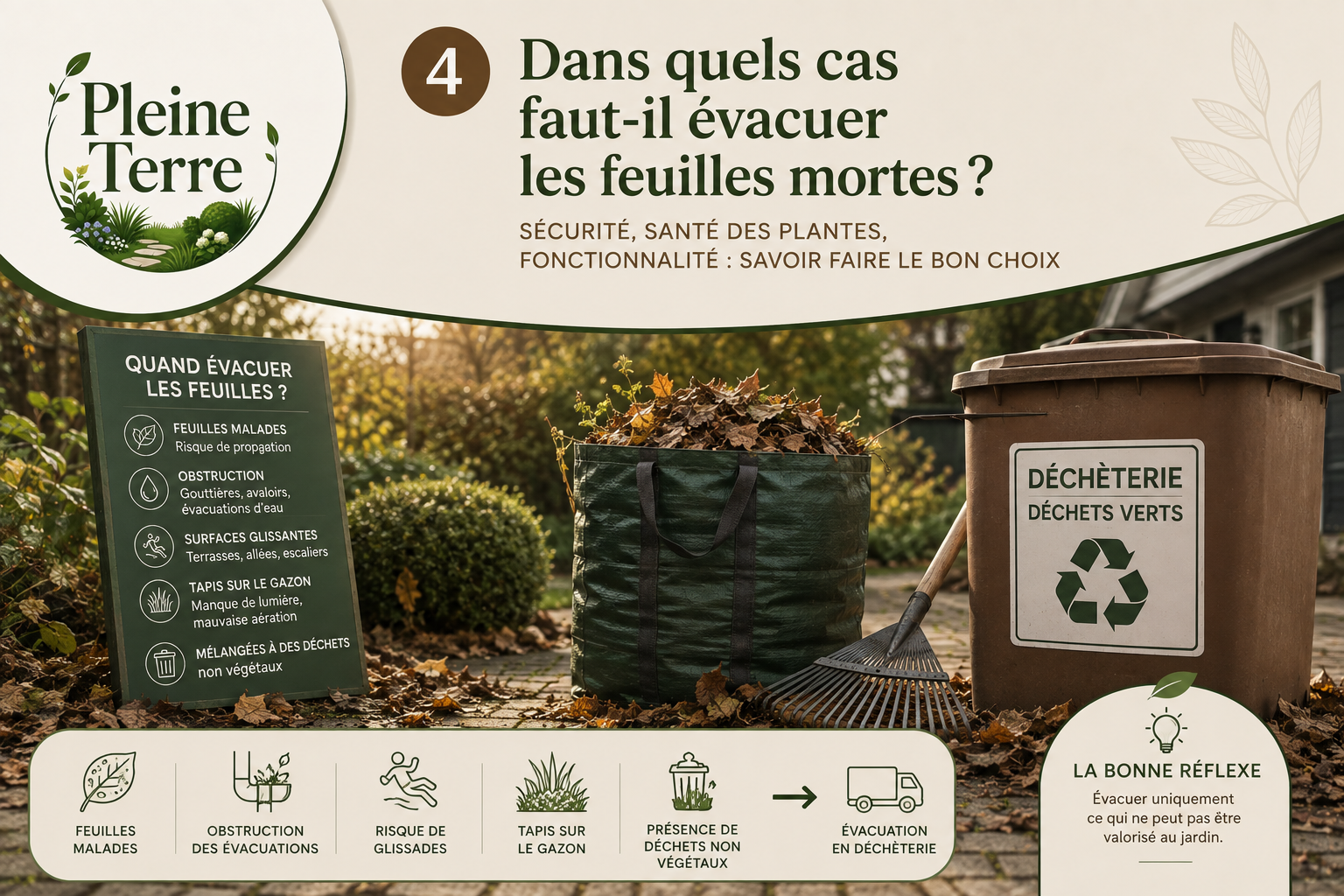 Évacuer les feuilles mortes au bon moment