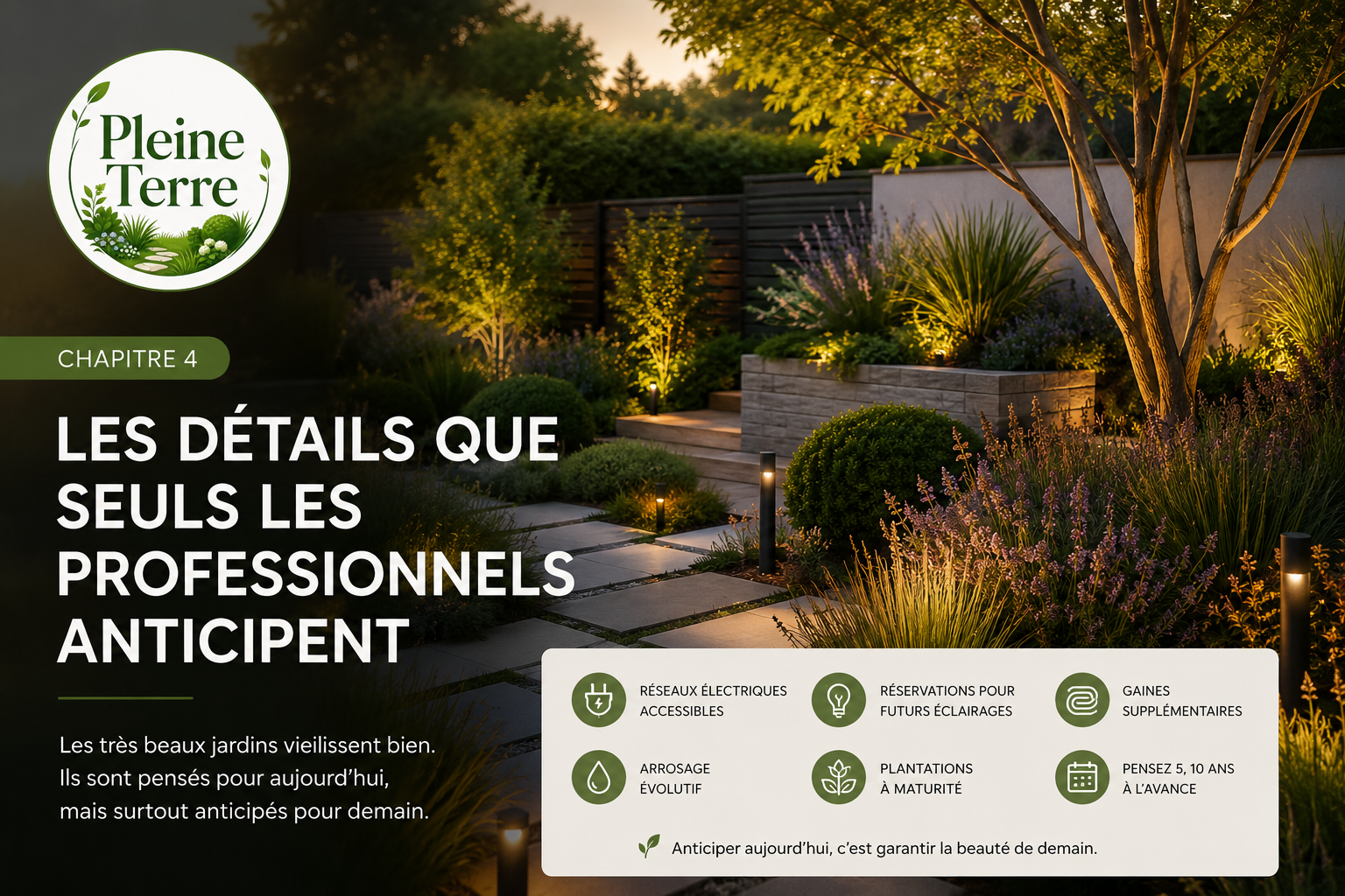 Jardin paysager, détails pensés pour demain