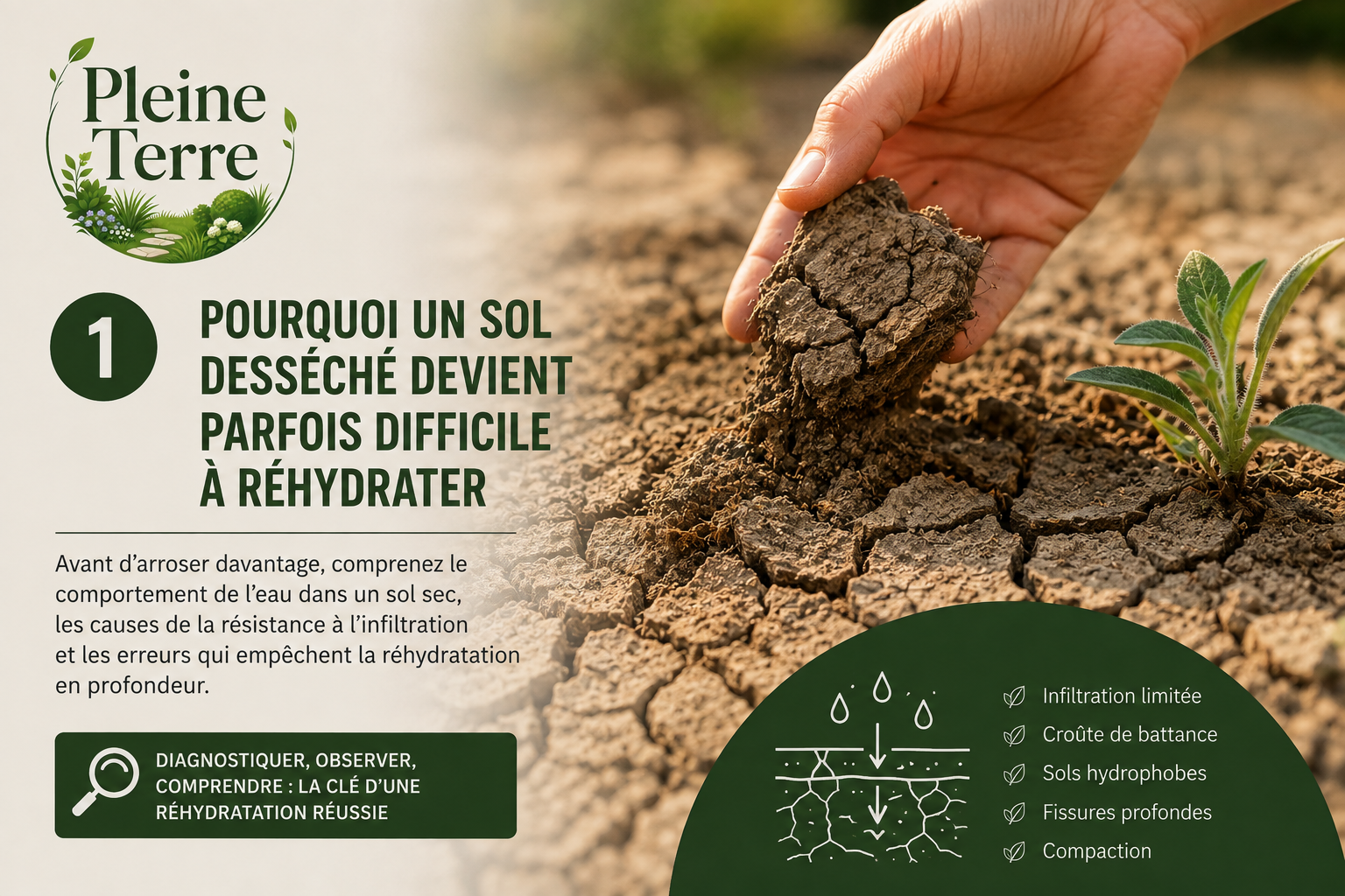 Pourquoi un sol sec résiste à l’eau