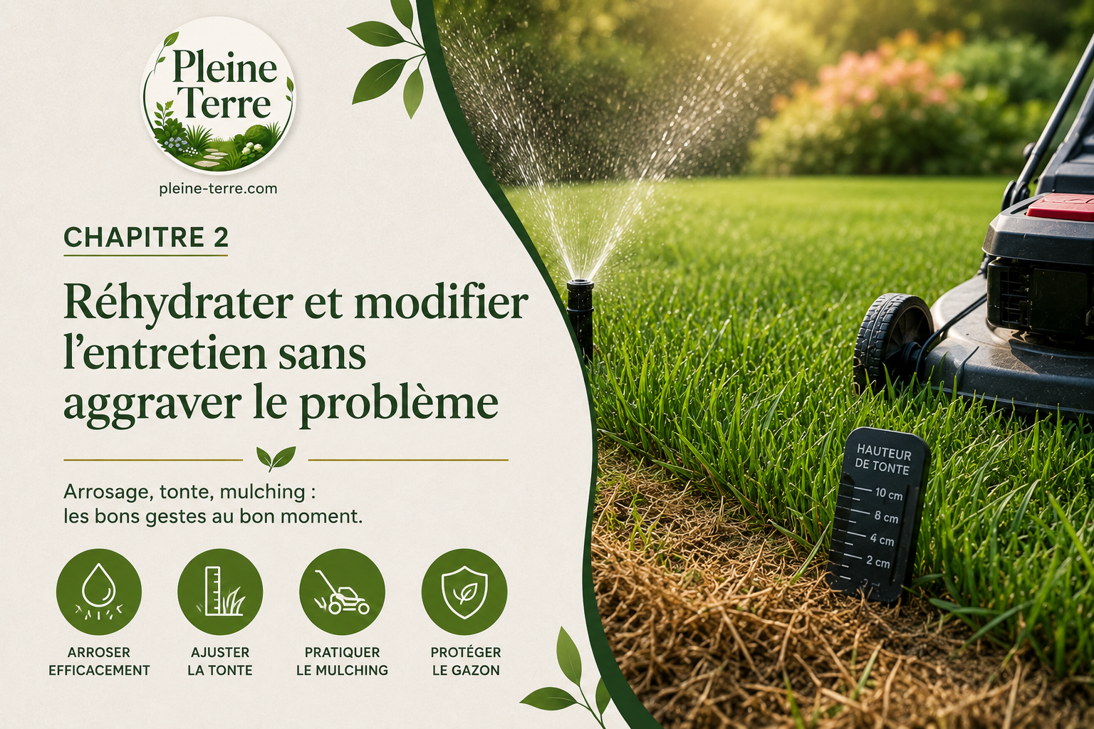 Réhydrater et entretenir le gazon