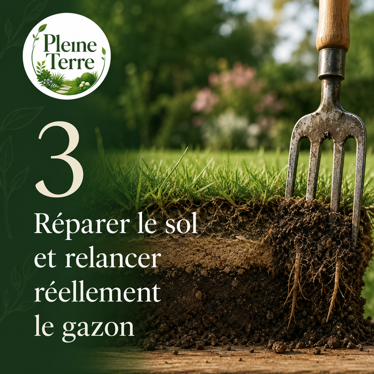 Réparer le sol, relancer le gazon