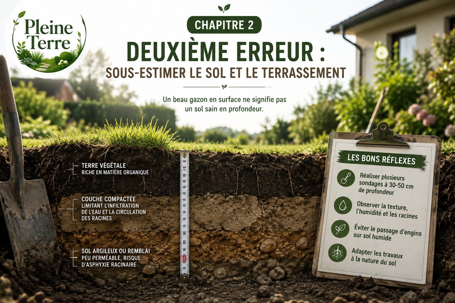 Sous-estimer le sol et le terrassement