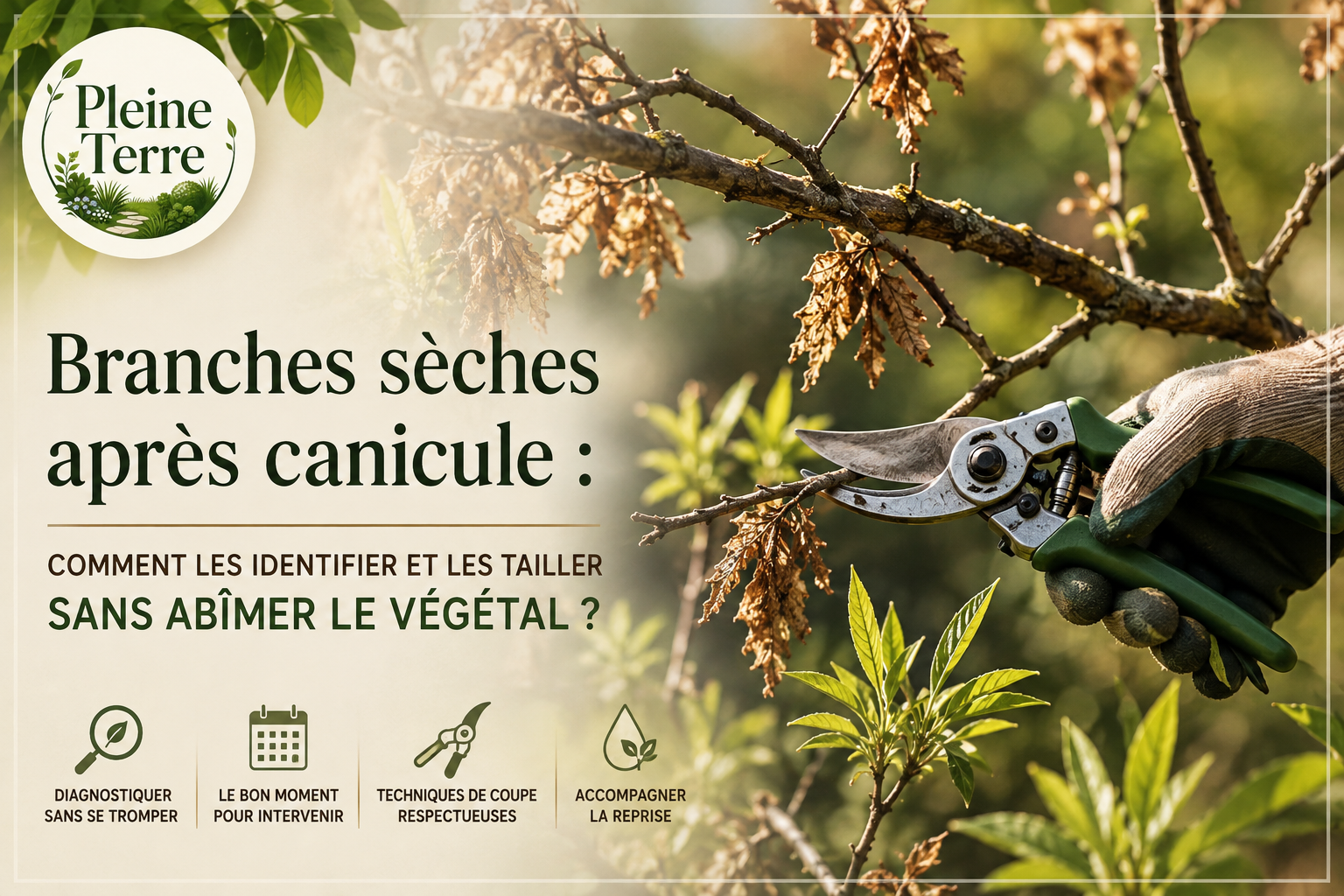 Branches sèches guide de taille estivale