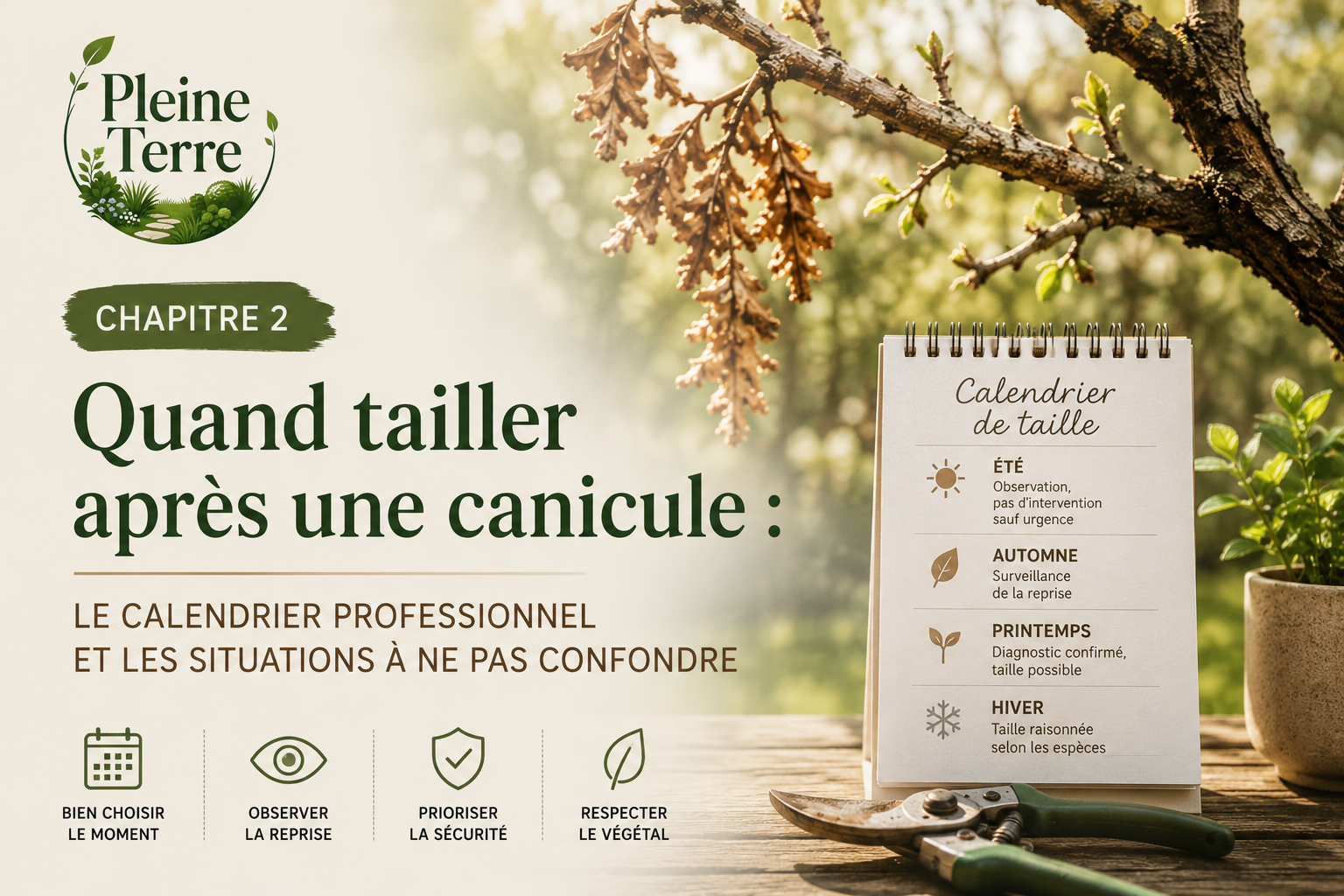 Calendrier de taille après canicule