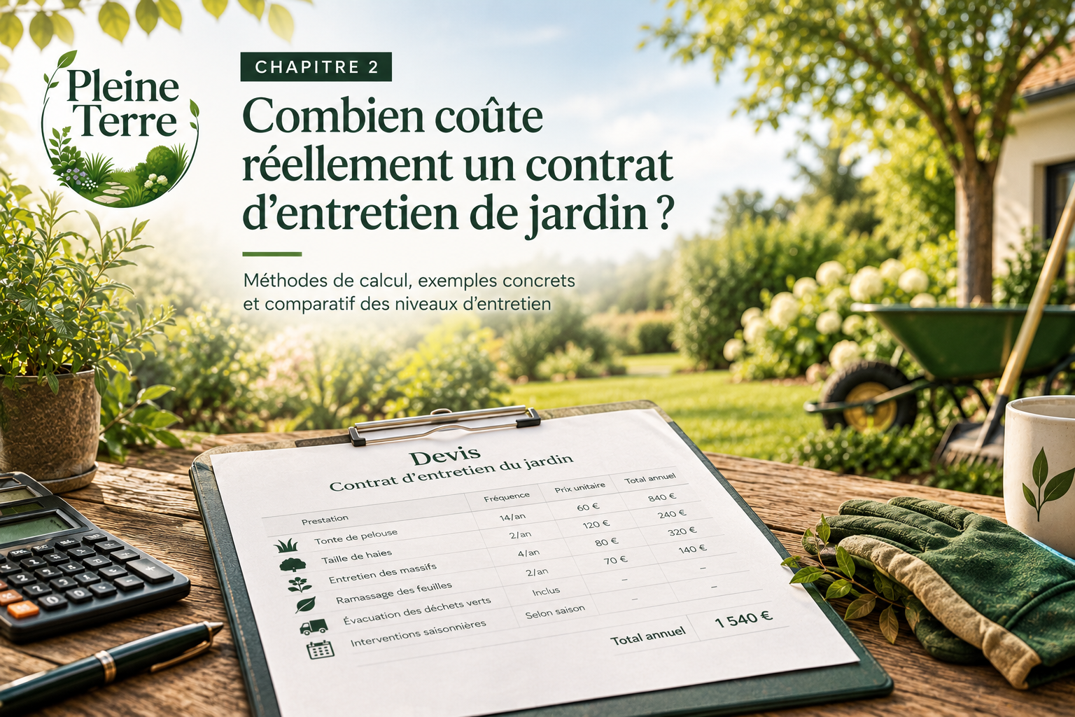 Coût réel d’un entretien de jardin