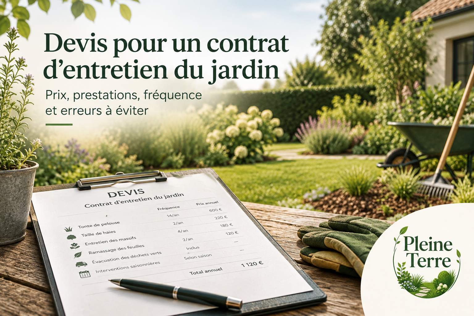 Devis d’entretien dans un jardin fleuri