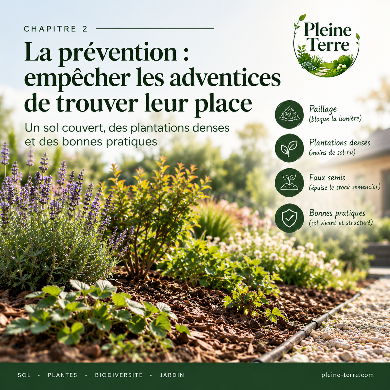 La prévention un jardin sans adventices