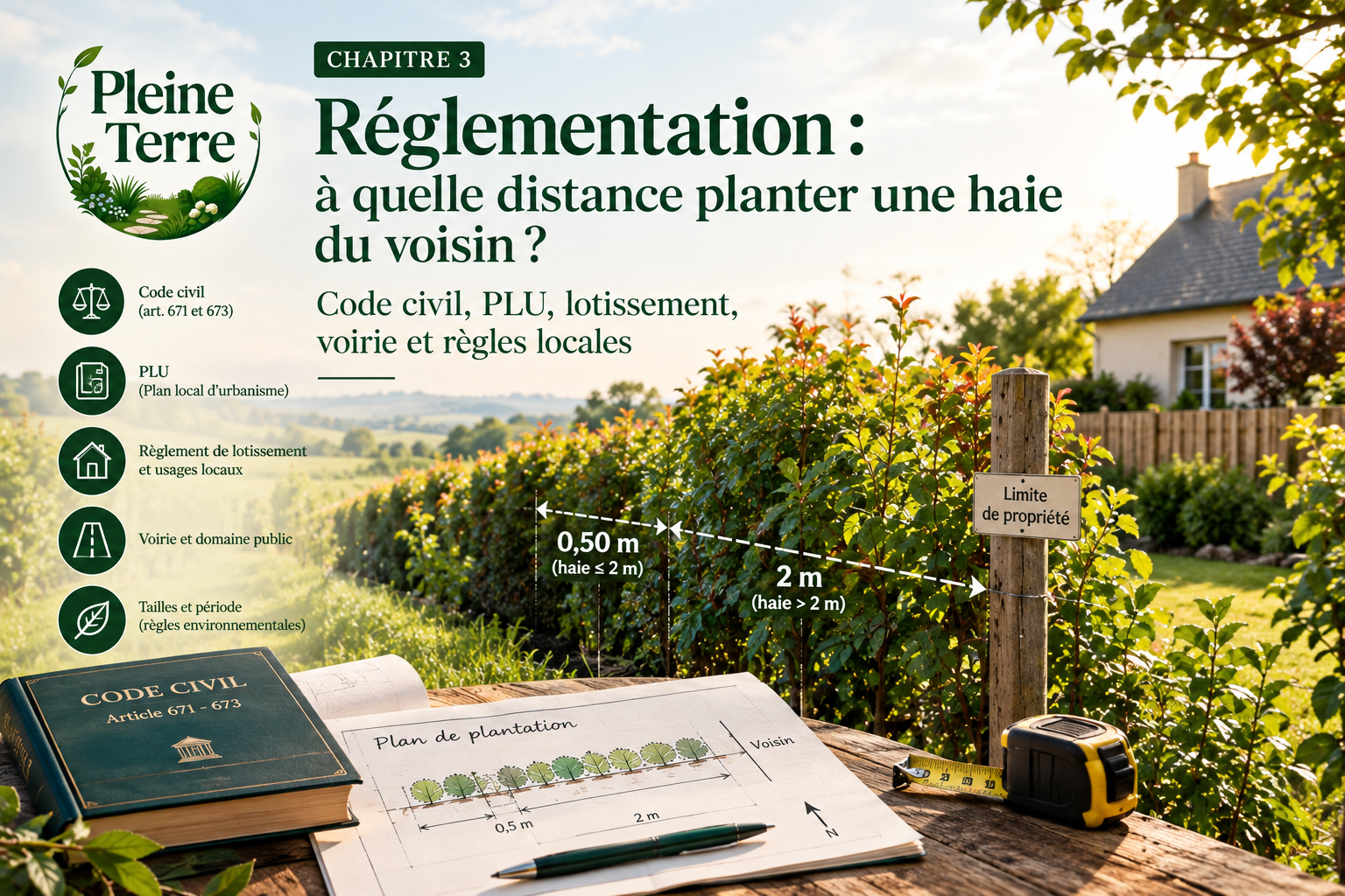Réglementation des haies au jardin