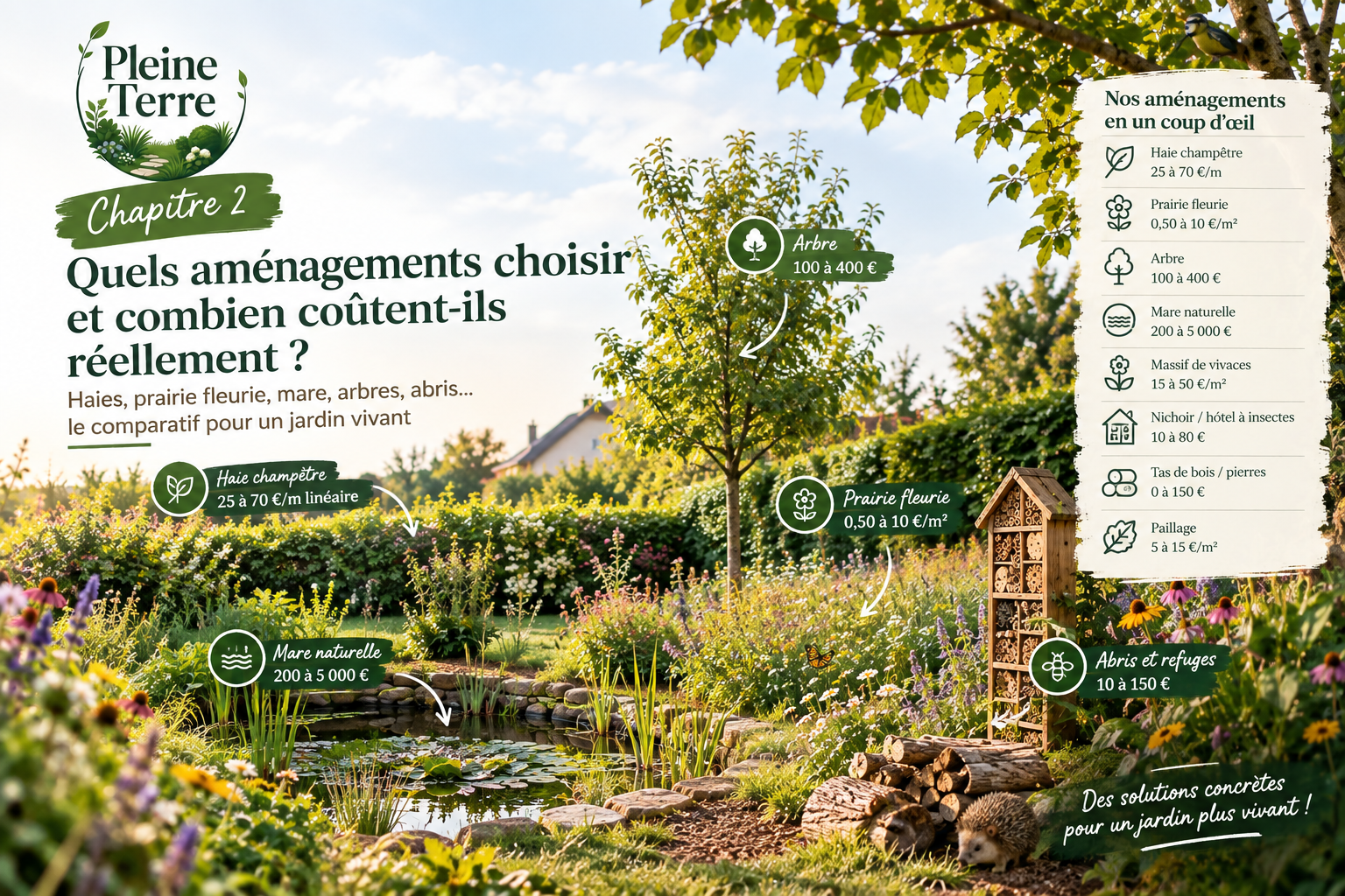 Aménagements pour un jardin vivant